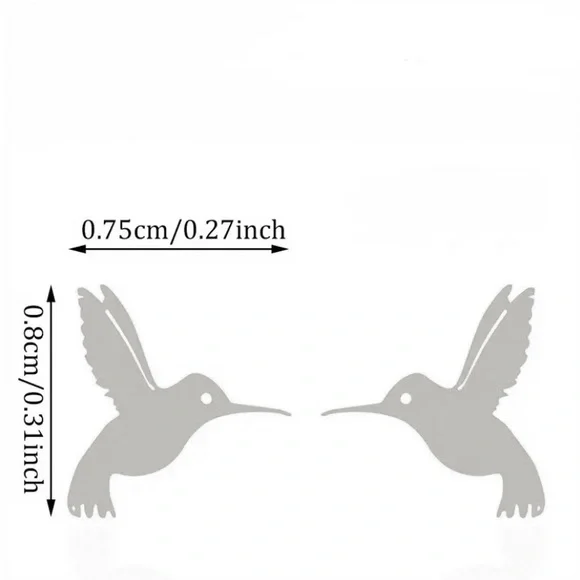 BOGO! Dainty Hummingbird bird stud Earrings in Silver color - Boutique NEW - Picture 3 of 4